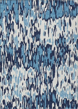 Piper Looms Chantille Stripes ACN986 Blue Machine Washable Area Rug main image