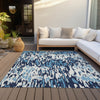 Piper Looms Chantille Stripes ACN986 Blue Machine Washable Area Rug Outdoor Lifestyle Image Feature