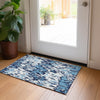 Piper Looms Chantille Stripes ACN986 Blue Machine Washable Area Rug Scatter Lifestyle Image Feature