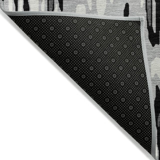 Piper Looms Chantille Stripes ACN986 Gray Machine Washable Area Rug Backing Image