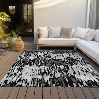 Piper Looms Chantille Stripes ACN986 Gray Machine Washable Area Rug Outdoor Lifestyle Image Feature