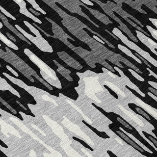 Piper Looms Chantille Stripes ACN986 Gray Machine Washable Area Rug Swatch Image