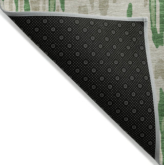 Piper Looms Chantille Stripes ACN986 Green Machine Washable Area Rug Backing Image