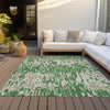 Piper Looms Chantille Stripes ACN986 Green Machine Washable Area Rug Outdoor Lifestyle Image Feature