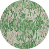 Piper Looms Chantille Stripes ACN986 Green Machine Washable Area Rug Round Main Image