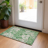 Piper Looms Chantille Stripes ACN986 Green Machine Washable Area Rug Scatter Lifestyle Image Feature