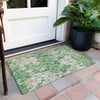 Piper Looms Chantille Stripes ACN986 Green Machine Washable Area Rug Scatter Outdoor Lifestyle Image Feature