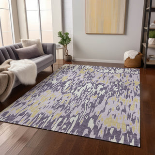 Piper Looms Chantille Stripes ACN986 Purple Machine Washable Area Rug Lifestyle Image Feature