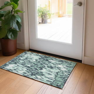 Piper Looms Chantille Stripes ACN986 Sage Machine Washable Area Rug Scatter Lifestyle Image Feature