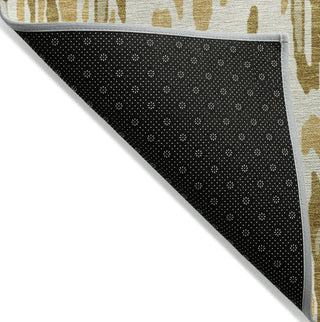 Piper Looms Chantille Stripes ACN986 Wheat Machine Washable Area Rug Backing Image