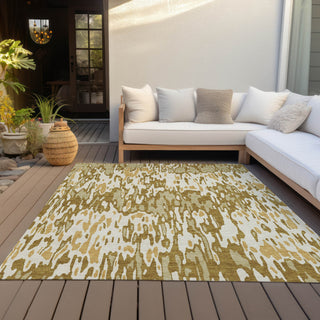 Piper Looms Chantille Stripes ACN986 Wheat Machine Washable Area Rug Outdoor Lifestyle Image Feature