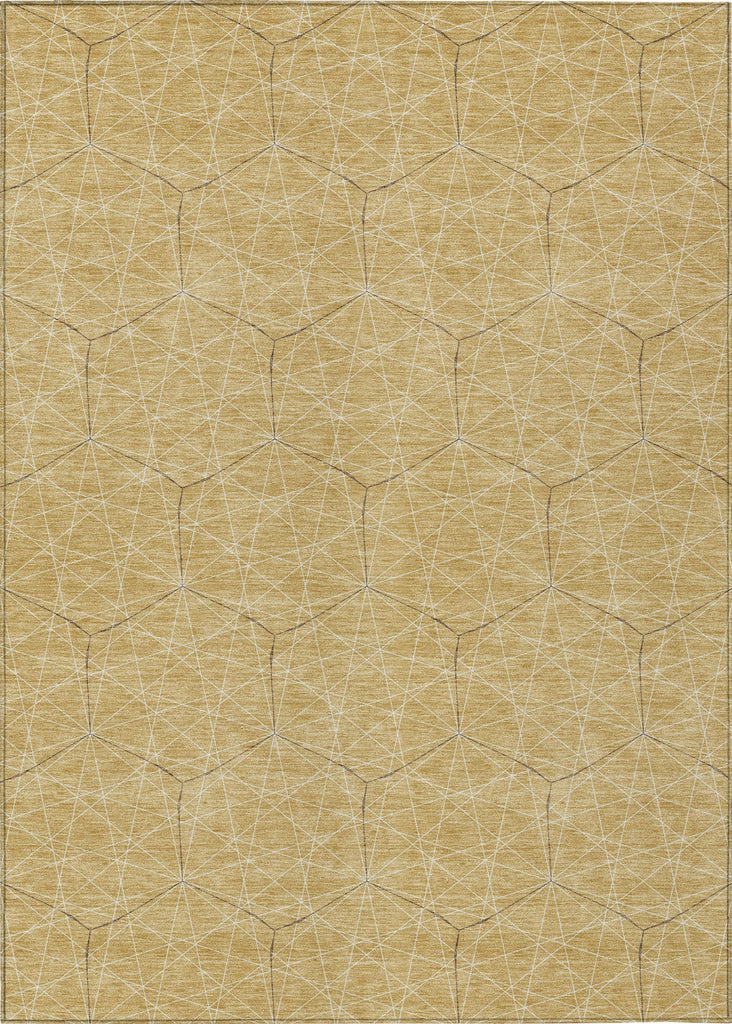 Piper Looms Chantille Geometric ACN987 Gold Machine Washable Area Rug main image