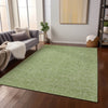 Piper Looms Chantille Geometric ACN987 Green Machine Washable Area Rug Lifestyle Image Feature