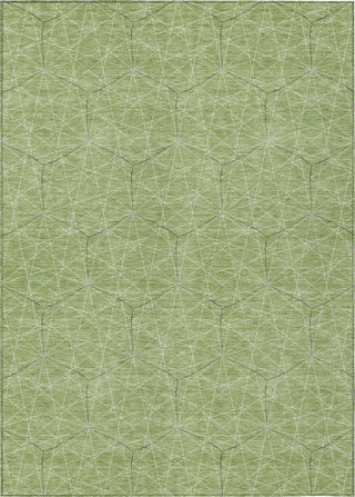 Piper Looms Chantille Geometric ACN987 Green Machine Washable Area Rug main image
