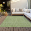 Piper Looms Chantille Geometric ACN987 Green Machine Washable Area Rug Outdoor Lifestyle Image Feature