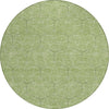 Piper Looms Chantille Geometric ACN987 Green Machine Washable Area Rug Round Main Image