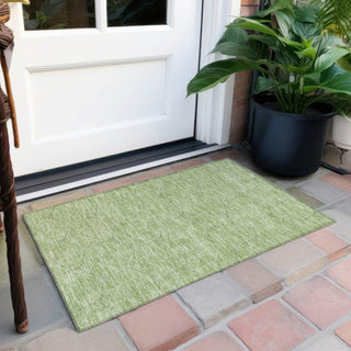 Piper Looms Chantille Geometric ACN987 Green Machine Washable Area Rug Scatter Outdoor Lifestyle Image Feature