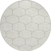 Piper Looms Chantille Geometric ACN987 Linen Machine Washable Area Rug Round Main Image