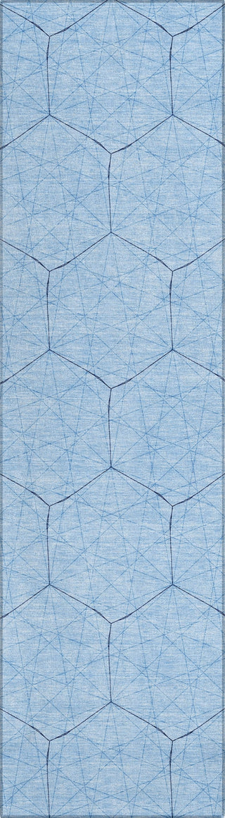 Piper Looms Chantille Geometric ACN987 Sky Machine Washable Area Rug Runner Main Image