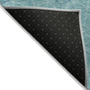 Piper Looms Chantille Geometric ACN987 Teal Machine Washable Area Rug Backing Image
