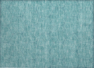 Piper Looms Chantille Geometric ACN987 Teal Machine Washable Area Rug Scatter Main Image