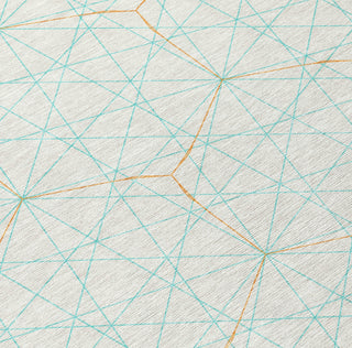 Piper Looms Chantille Geometric ACN987 White Machine Washable Area Rug Swatch Image