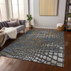 Piper Looms Chantille Squares ACN988 Charcoal Machine Washable Area Rug Lifestyle Image Feature