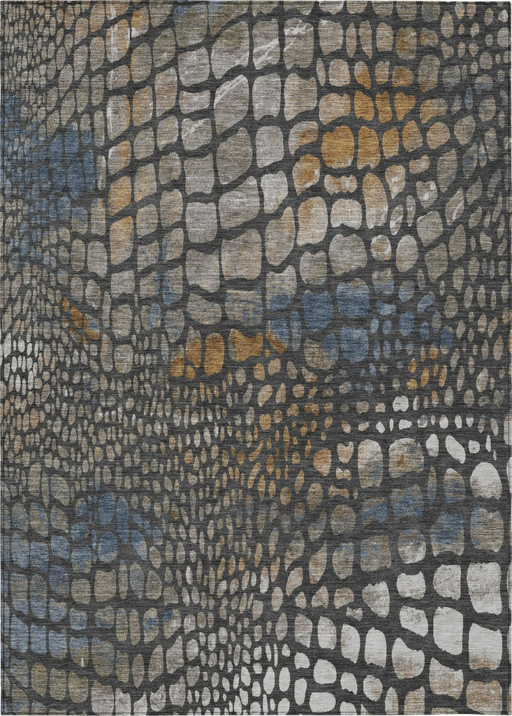 Piper Looms Chantille Squares ACN988 Charcoal Machine Washable Area Rug main image