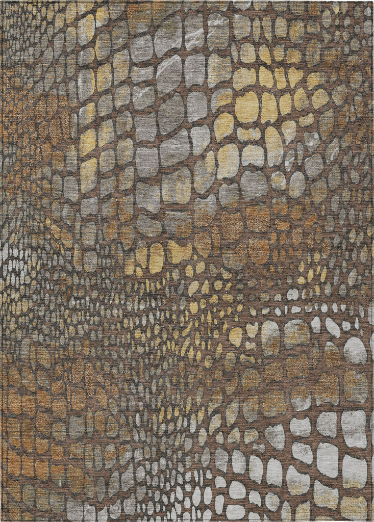 Piper Looms Chantille Squares ACN988 Chocolate Machine Washable Area Rug main image