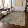 Piper Looms Chantille Squares ACN988 Gold Machine Washable Area Rug Lifestyle Image Feature