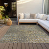 Piper Looms Chantille Squares ACN988 Gold Machine Washable Area Rug Outdoor Lifestyle Image Feature