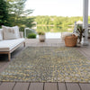 Piper Looms Chantille Squares ACN988 Gold Machine Washable Area Rug Outdoor Lifestyle Image Feature