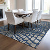 Piper Looms Chantille Squares ACN988 Navy Machine Washable Area Rug Lifestyle Image Feature