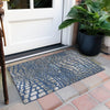 Piper Looms Chantille Squares ACN988 Navy Machine Washable Area Rug Scatter Outdoor Lifestyle Image Feature