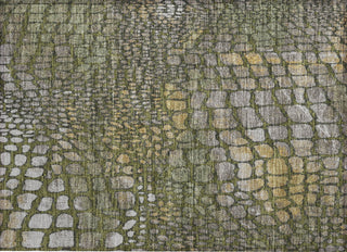 Piper Looms Chantille Squares ACN988 Olive Machine Washable Area Rug Scatter Main Image