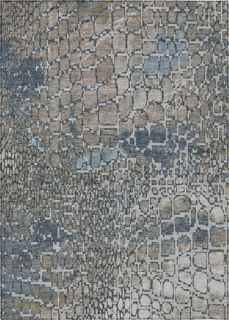 Piper Looms Chantille Squares ACN988 Silver Machine Washable Area Rug main image