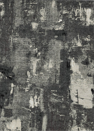 Piper Looms Chantille Abstract ACN989 Black Machine Washable Area Rug main image