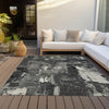 Piper Looms Chantille Abstract ACN989 Black Machine Washable Area Rug Outdoor Lifestyle Image Feature