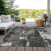 Piper Looms Chantille Abstract ACN989 Black Machine Washable Area Rug Outdoor Lifestyle Image Feature