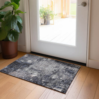Piper Looms Chantille Abstract ACN989 Charcoal Machine Washable Area Rug Scatter Lifestyle Image Feature