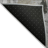 Piper Looms Chantille Abstract ACN989 Gray Machine Washable Area Rug Backing Image