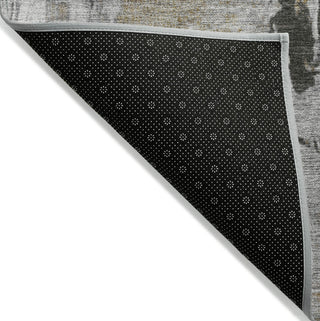 Piper Looms Chantille Abstract ACN989 Gray Machine Washable Area Rug Backing Image