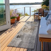 Piper Looms Chantille Abstract ACN989 Gray Machine Washable Area Rug Runner Outdoor Lifestyle Image Feature