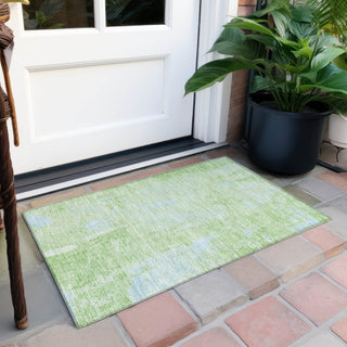 Piper Looms Chantille Abstract ACN989 Green Machine Washable Area Rug Scatter Outdoor Lifestyle Image Feature