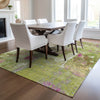 Piper Looms Chantille Abstract ACN989 Lime Machine Washable Area Rug Lifestyle Image Feature