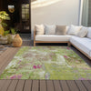 Piper Looms Chantille Abstract ACN989 Lime Machine Washable Area Rug Outdoor Lifestyle Image Feature