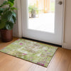 Piper Looms Chantille Abstract ACN989 Lime Machine Washable Area Rug Scatter Lifestyle Image Feature