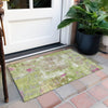 Piper Looms Chantille Abstract ACN989 Lime Machine Washable Area Rug Scatter Outdoor Lifestyle Image Feature