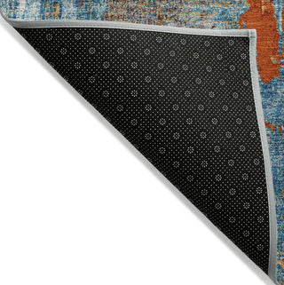 Piper Looms Chantille Abstract ACN989 Navy Machine Washable Area Rug Backing Image