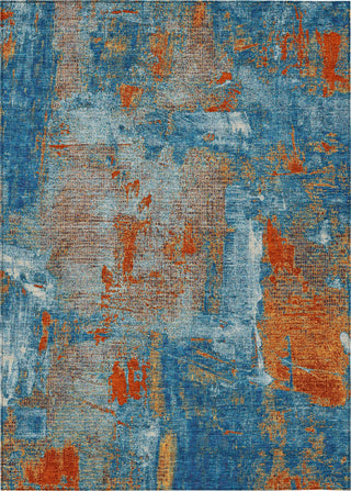 Piper Looms Chantille Abstract ACN989 Navy Machine Washable Area Rug main image